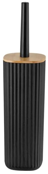 WENKO 25304100 - WC-szett ROTELLO 10x36 cm fekete/barna