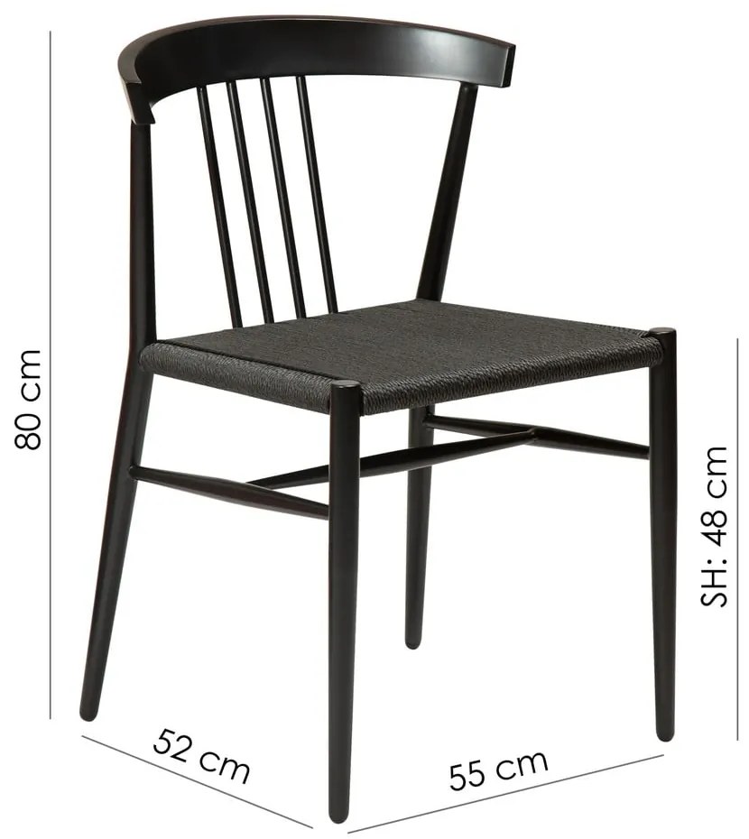 Sava fekete étkezőszék - DAN-FORM Denmark