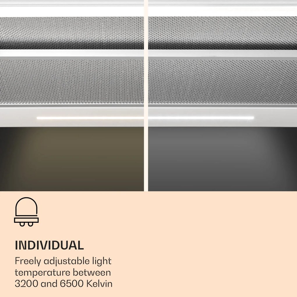 Klarstein Mariana Neo 60, kihúzható páraelszívó, 60 cm, 640 m³/ó, elszívás, LED