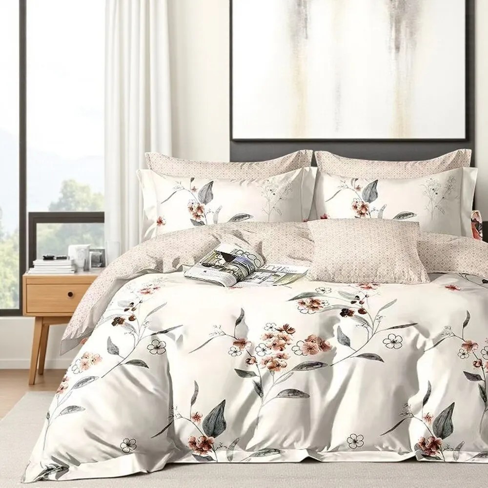 Mikroplüss ágyneműhuzat Homa NOSTALGIA 7 részes 140x200 cm