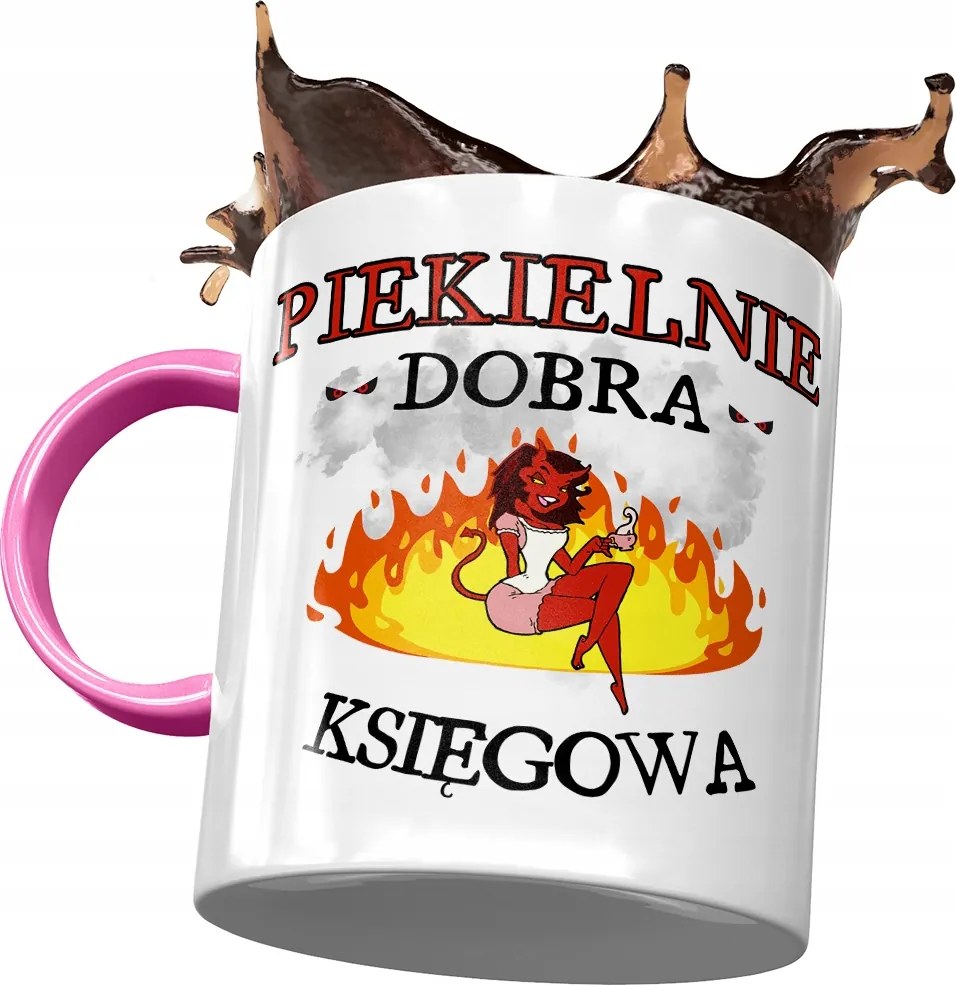 Rózsaszín Bögre Könyvelőnek Pokolian Jó Nyomtatott Bögre Fotóval