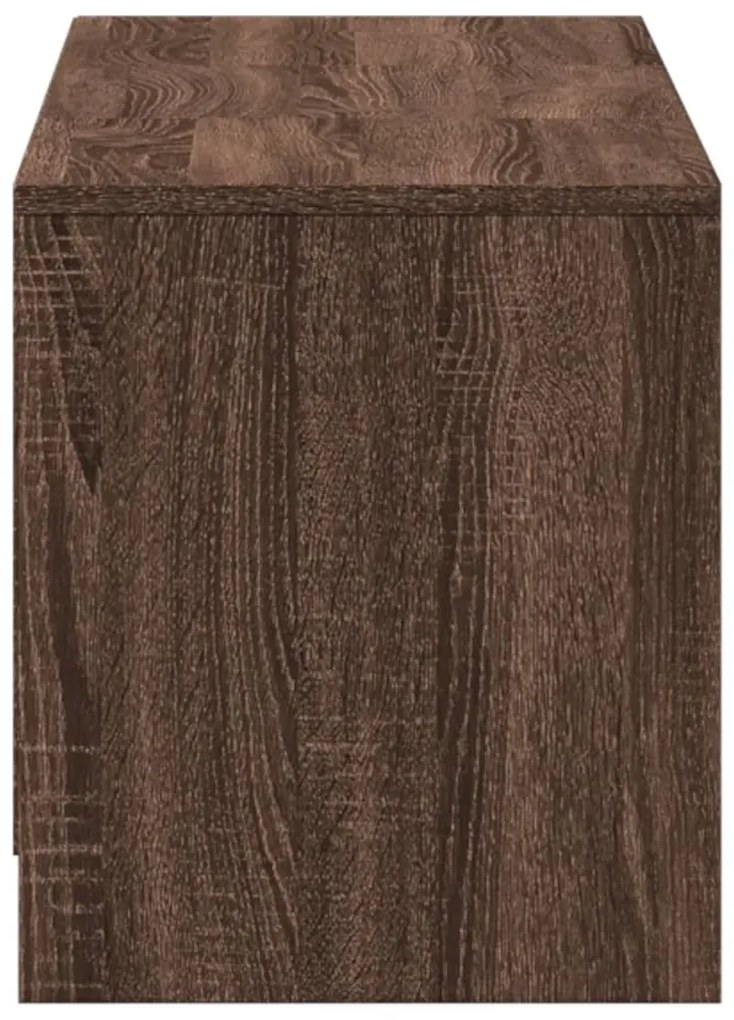 barna tölgy színű szerelt fa LED-es TV-szekrény 140x34x40 cm