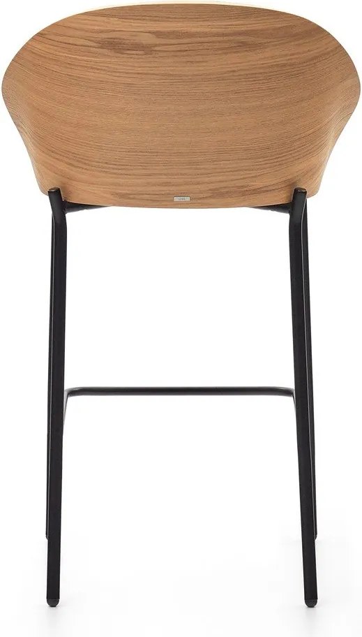 Szürke-natúr színű bárszék (ülésmagasság 65 cm) Eamy – Kave Home