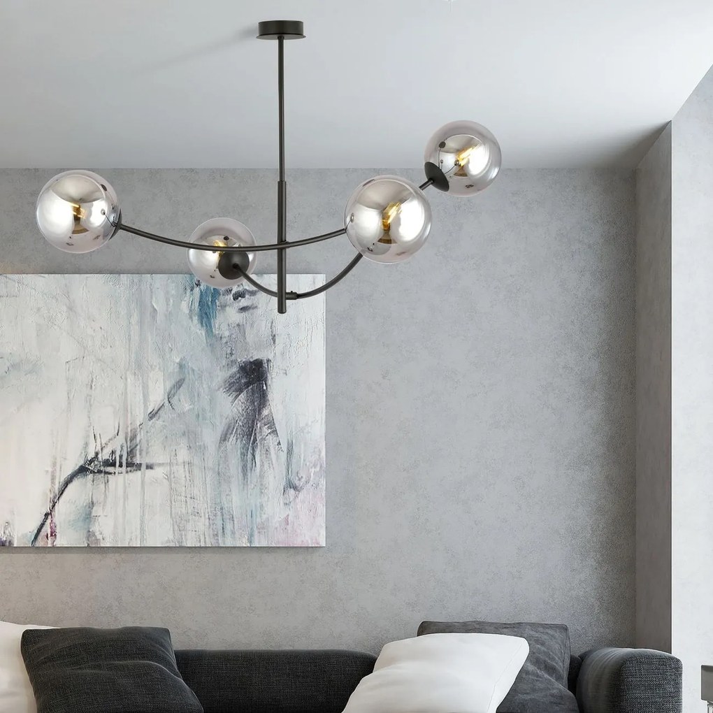 Emibig modern mennyezeti lámpa hunter fekete grafit emi1100/4