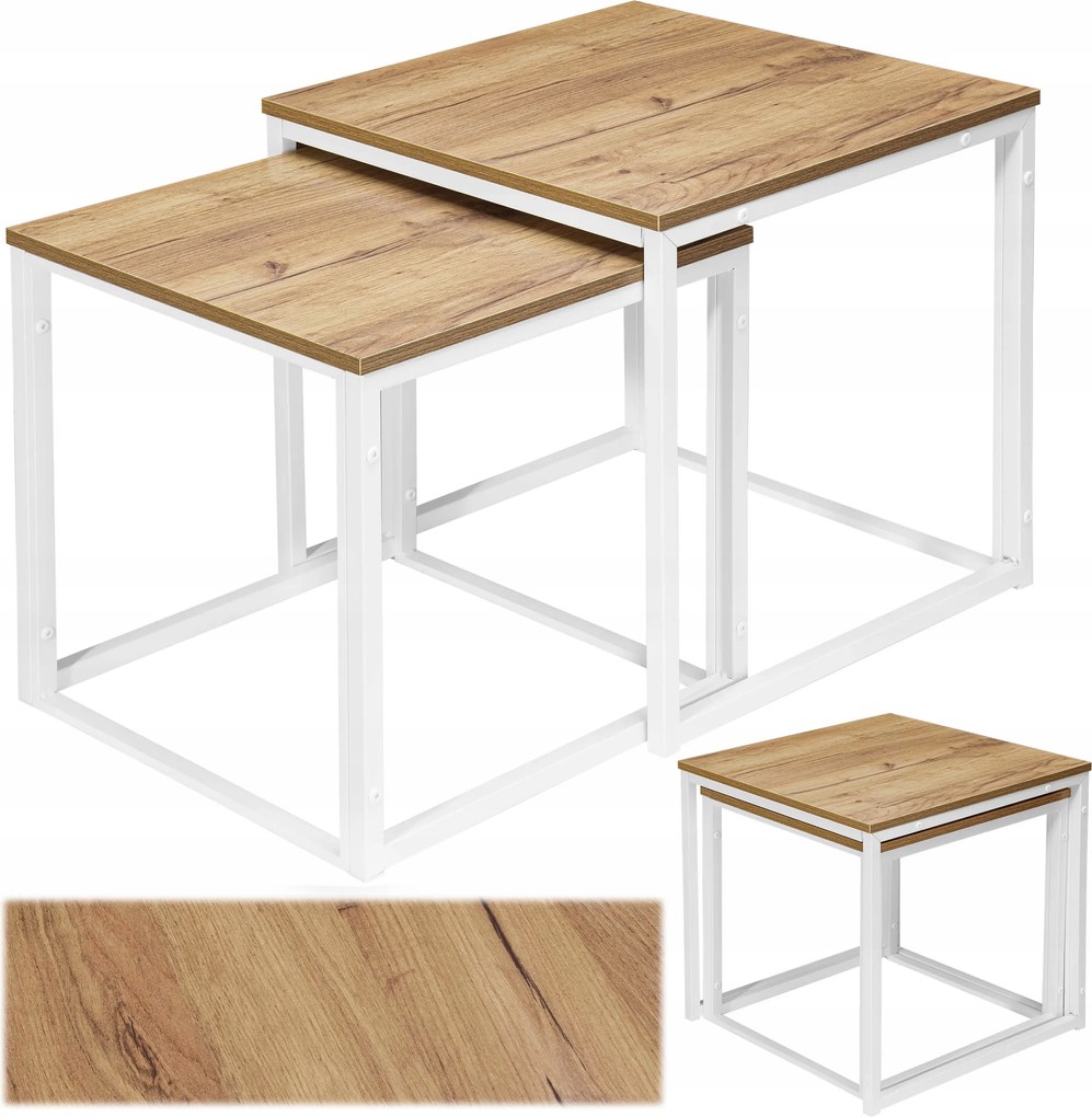 Dohányzóasztalok Praven Craft Fehér