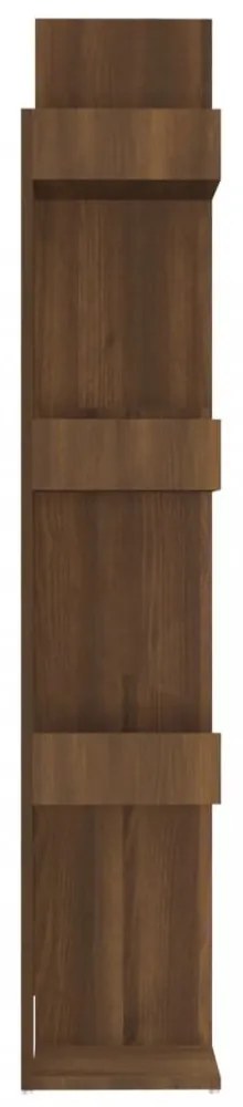 barna tölgyszínű szerelt fa könyvszekrény 86 x 25,5 x 140 cm