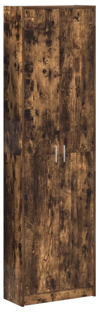 Szekrény Füstölt Tölgy 55x25x189 cm Műszaki Fa