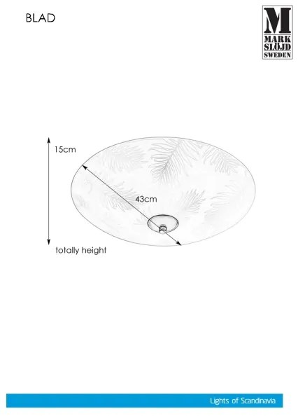 Markslöjd 107755 - Mennyezeti lámpa BLAD 3xE14/40W/230V átm. 43 cm