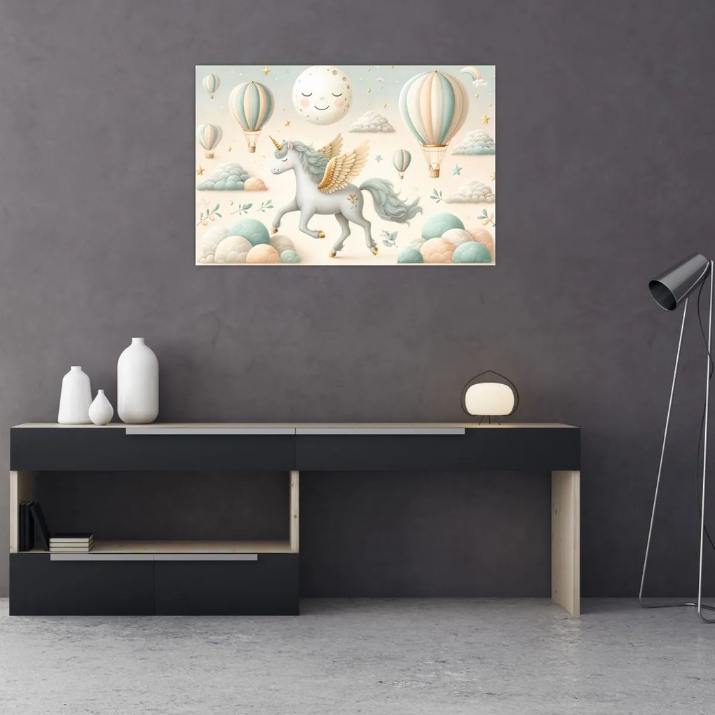 Kép - Boldog egyszarvú (90x60 cm)