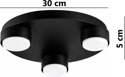 BRILAGI - LED mennyezeti lámpa MONO 3xGX53/30W/230V Ø 30 cm fekete