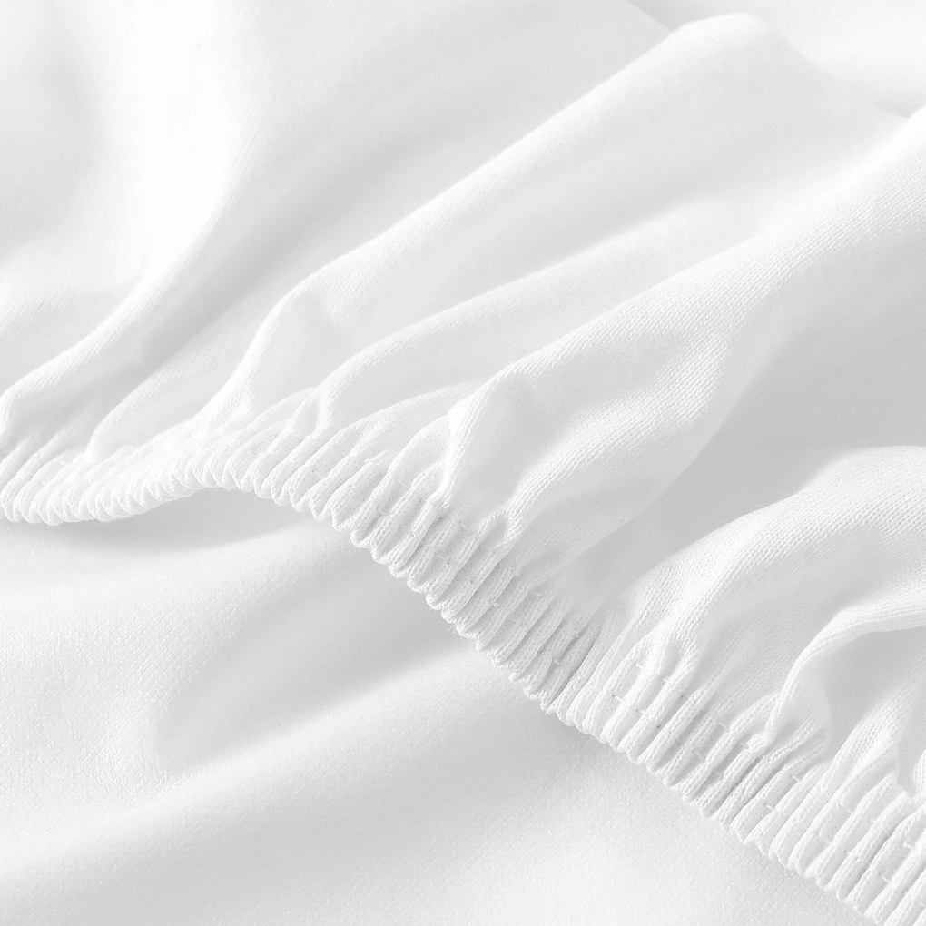Goldea nem áteresztő jersey lepedő kiságyba - fehér 70 x 140 cm