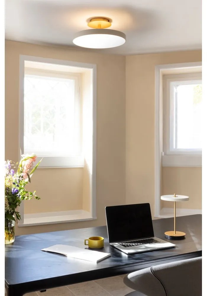Fehér LED mennyezeti lámpa fém búrával ø 43 cm Asteria Up – UMAGE