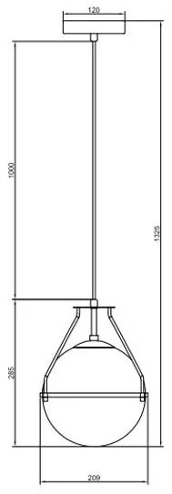 Lámpa Mennyezeti lámpatest DROP 2 , 6984, AC220-240V, 50/60Hz, 1*E27, max.25W, átmérő 21 cm, fekete