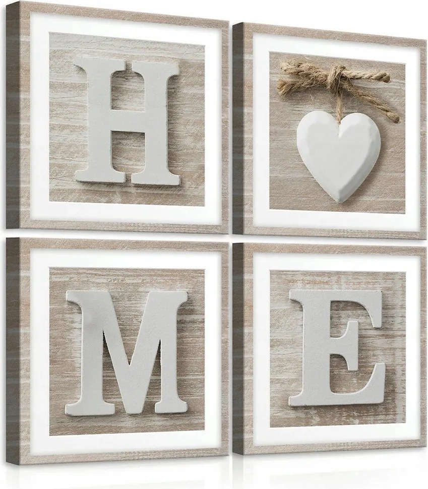 Vászonkép nappaliba modern Home vászon sorozat 4db-os