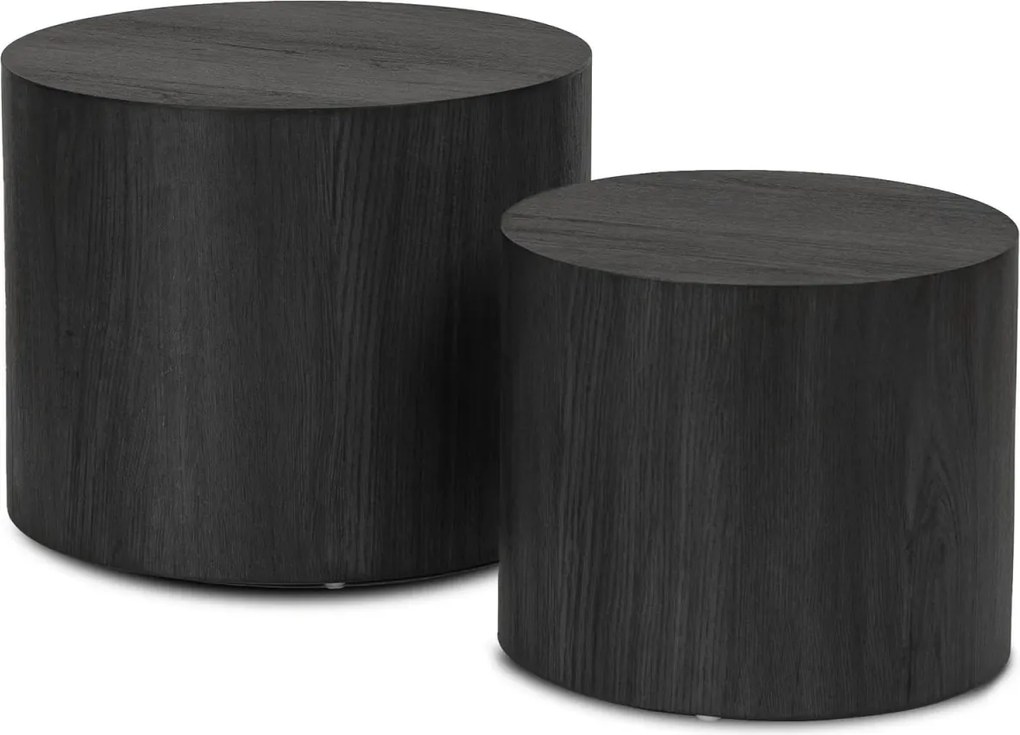 Dohányzóasztal szett fekete színben LEILA