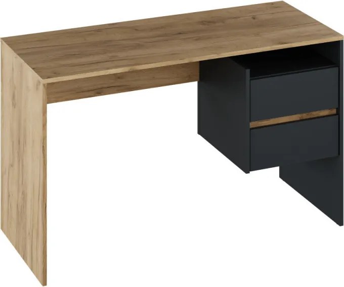 Fiókos íróasztal 125x51x75 cm barna fehér FUR1872-1