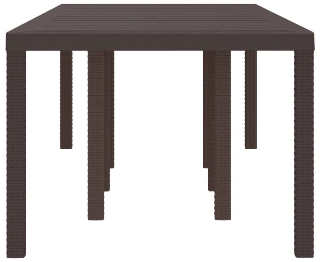 Barna Kertasztal 250x100x73 cm Poly Rattan, Barna Kertasztal 100x100x73 cm Poly Rattan, Barna Kertasztal 150x100x73 cm Poly Rattan