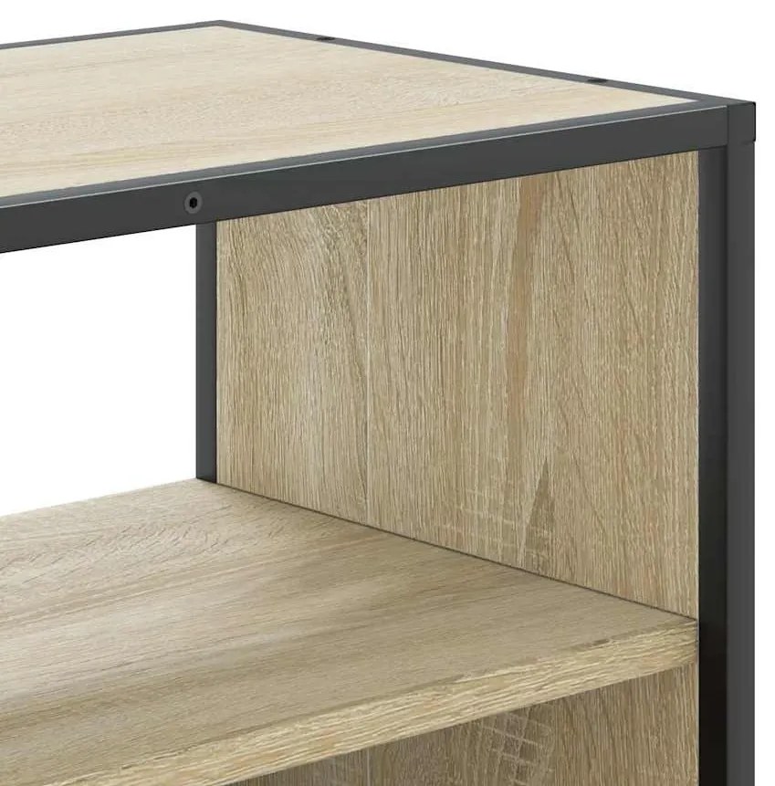 sonoma tölgy színű szerelt fa és fém TV-szekrény 60x31x39,5 cm