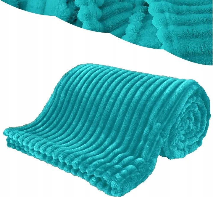 Vastag Puha Mikroszálas Takaró 160X200 Cotton World Türkizkék