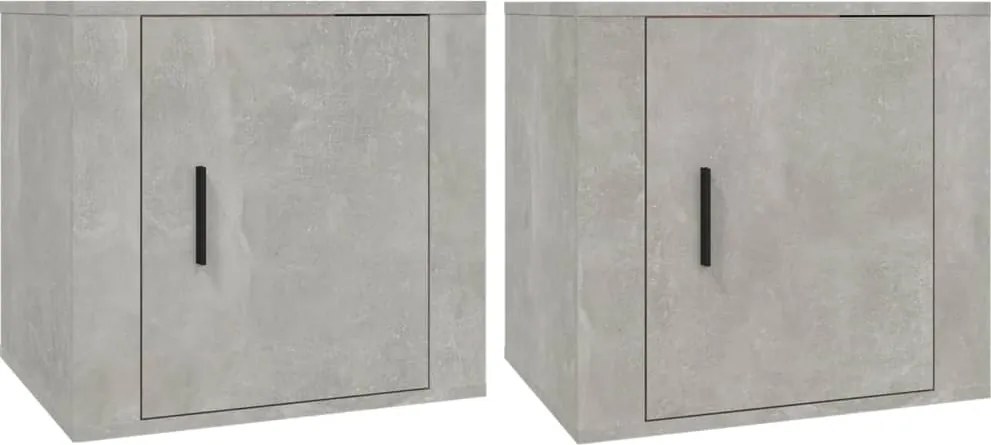 vidaXL 2 db betonszürke éjjeliszekrény 50x39x47 cm