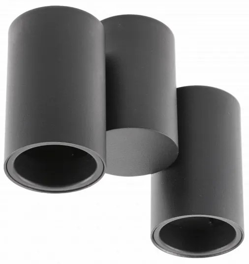 Lámpa Mennyezeti lámpatest LUPO, aluminium, 17.5x5.6x11.5, IP20, 2*GU10, max. 50W, kör, fekete