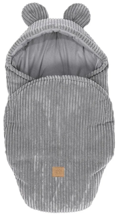 Szürke kordbársony babapólya 45x80 cm – Meowbaby