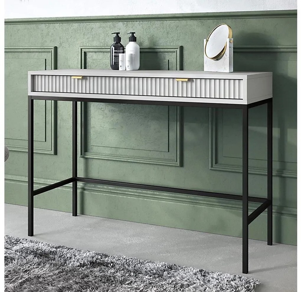 Konzolasztal NOVA 77x104 cm szürke/fekete