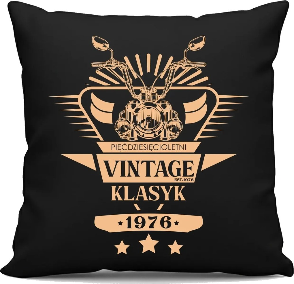 Vintage klasszikus 1976 Fekete Párna Ajándék 50. Születésnapra