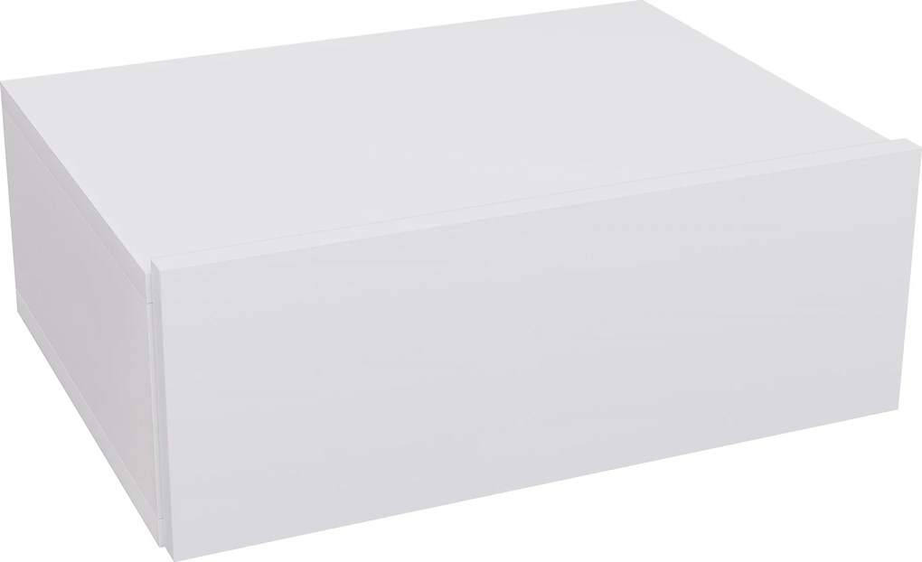 HOMCOM Felfüggesztett Ágy melletti Asztal Fiókkal, Hálószobai Ágy Melletti Asztal Forgácslapból, Modern Stílus, 40x30x15 cm, Fehér | Aosom