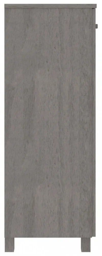 HAMAR világosszürke tömör fenyőfa cipőszekrény 85 x 40 x 108 cm