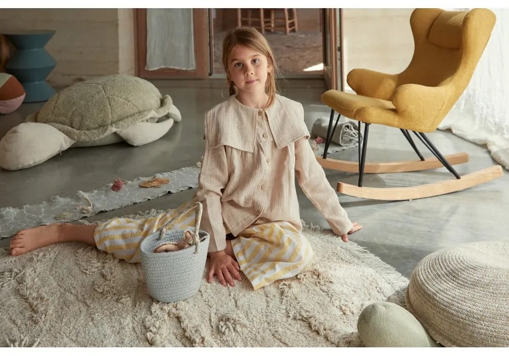 Bézs pamut gyerek játszószőnyeg ø120 cm Island – Lorena Canals