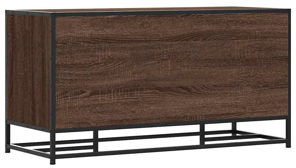 cipőpad barna tölgy 100x40x53,5 cm Gépi fa és fém