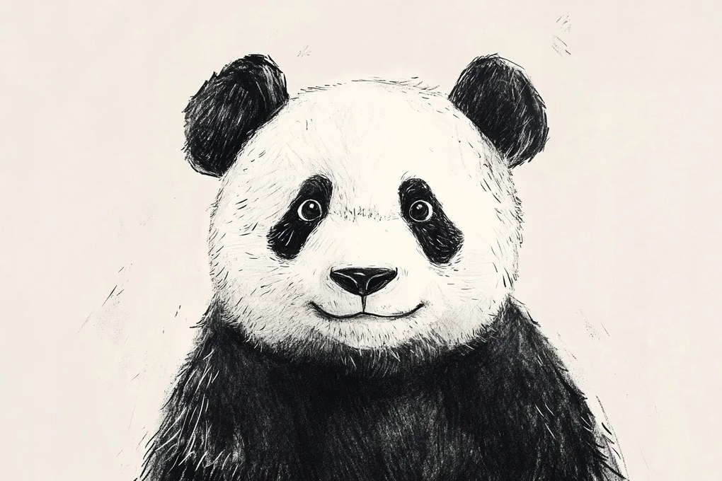 Vászonkép Canvas Grafika Mackó Panda Mackó Portré 60x40