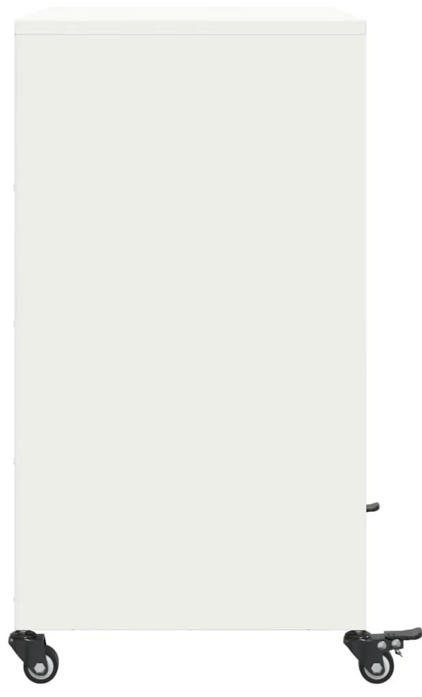 fehér acél tálalószekrény 68x39x72 cm