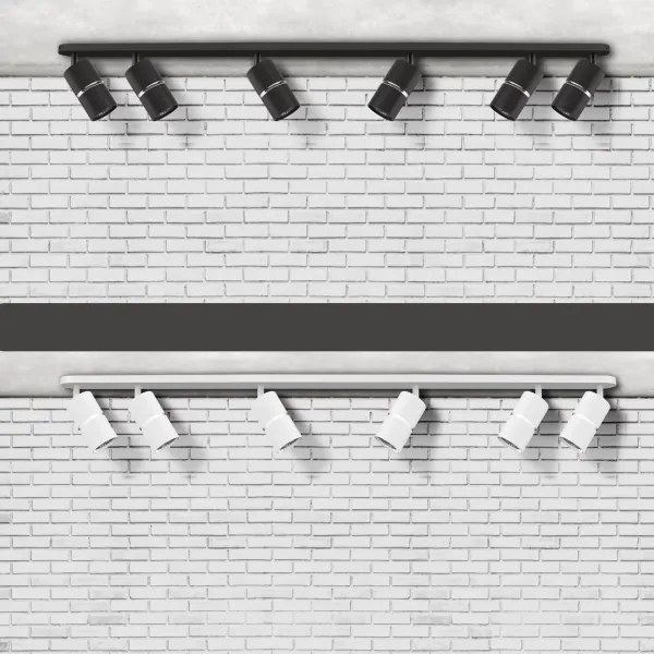 Spotlámpa BAMBOO 6xGU10/10W/230V fekete