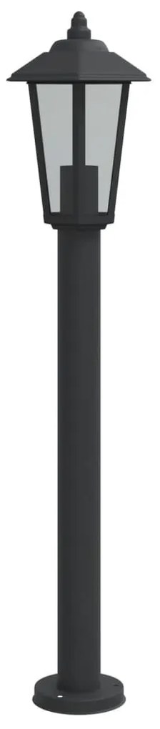 fekete rozsdamentes acél kültéri állólámpa 80 cm