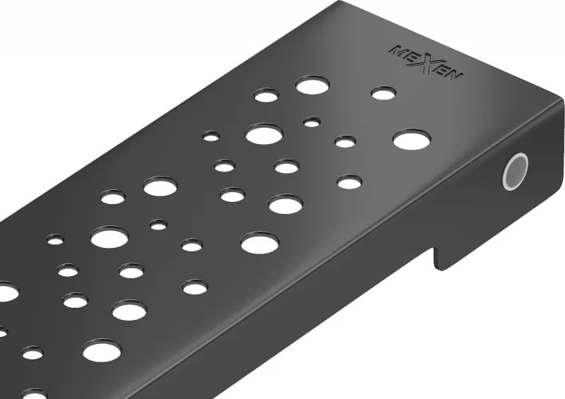 Mexen Flat M12 linear padlóösszefolyó fedél 100 cm, fekete - 1721100