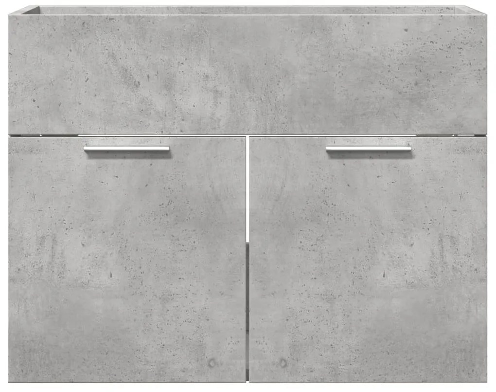 Betonszürke szerelt fa mosdószekrény 60 x 38,5 x 46 cm