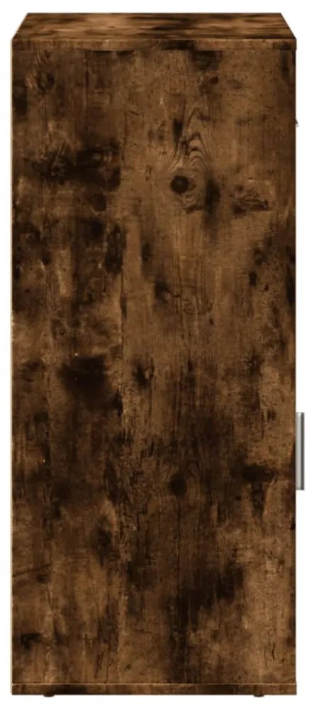füstös tölgy színű szerelt fa tárolószekrény 56,5 x 39 x 90 cm