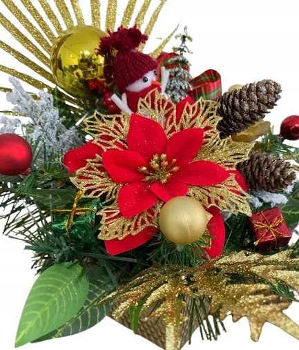 Karácsonyi Dekoráció Kompozíció Karácsonyi Dekoráció piros Martinex