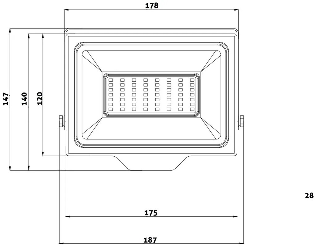 Avide ABLRFLCW-50W LED reflektor, 50W, 6400K, 5000 lm, IP65