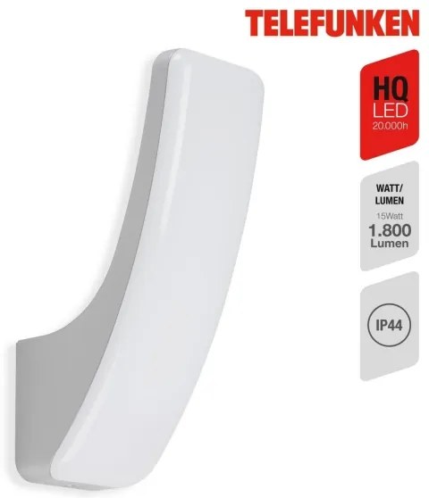 Telefunken 311604TF - LED Kültéri fali lámpa LED/15W/230V IP44 ezüst
