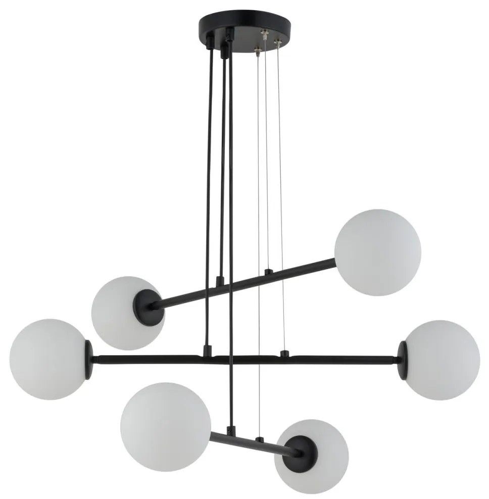 Csillár zsinóron BALANS 6xG9/12W/230V fekete