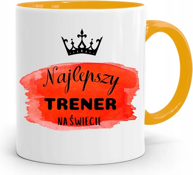 Edzőnőnek Edzőterem Bögre Sárga Ajándék fényképes nyomtatással