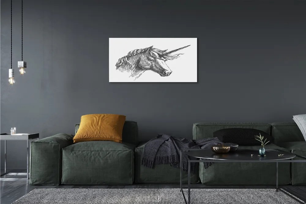 Canvas képek rajz egyszarvú 140x70 cm