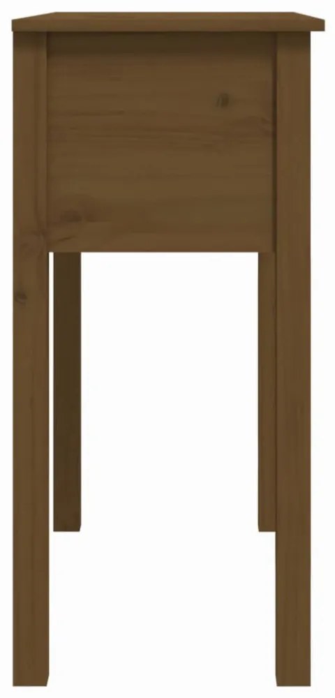 mézbarna tömör fenyőfa tálalóasztal 70 x 35 x 75 cm