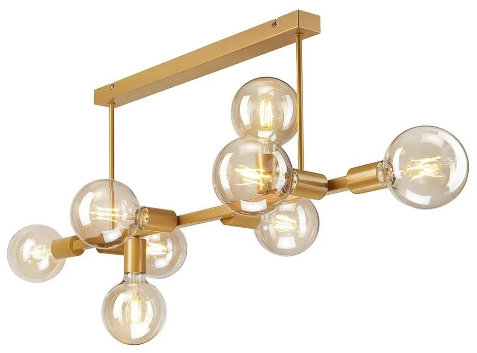 Lamkur Csillár rúdon ASTRID 8xE27/60W/230V arany LA43449