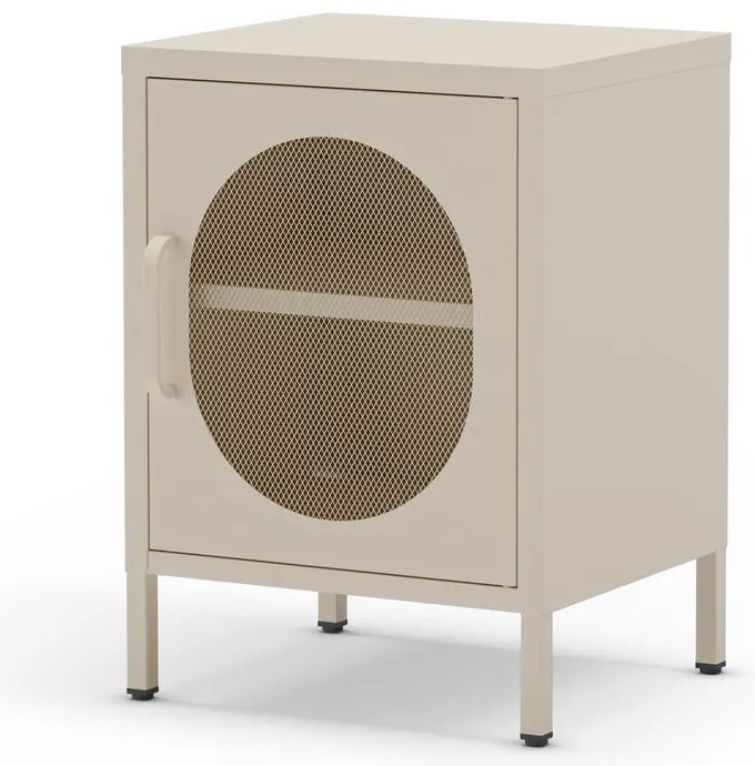 Krémszínű fém éjjeliszekrény Diora – Marckeric