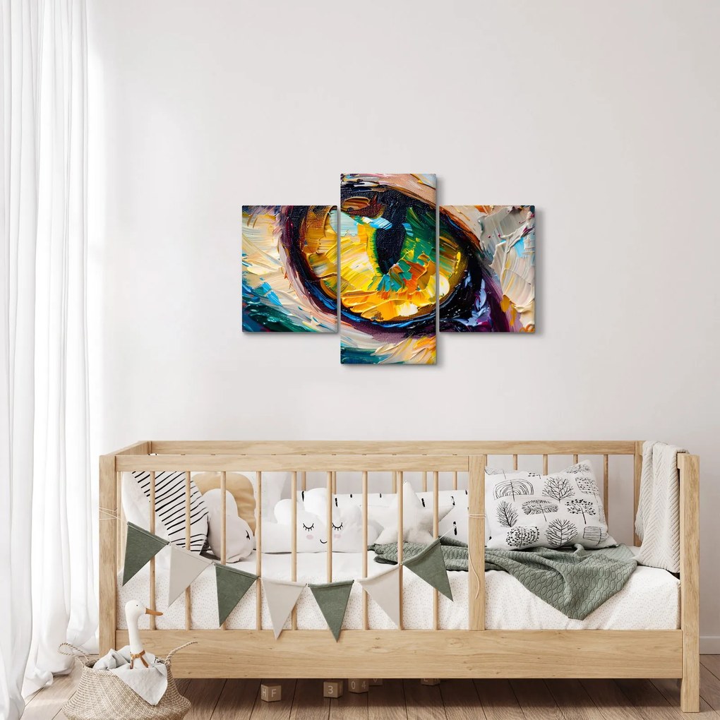 Kép - Macskaszem festmény (90x60 cm)