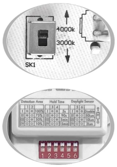 Ecolite WMAT350/HF-25W/CR - LED Mennyezeti lámpa érzékelős LED/25W/230V fekete